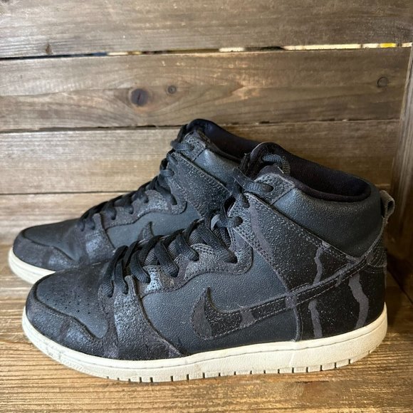 Mens Nike SB Dunk High Griptape Skateboarding‎ Black Shoes Sneakers Size 9.5 M main image 4